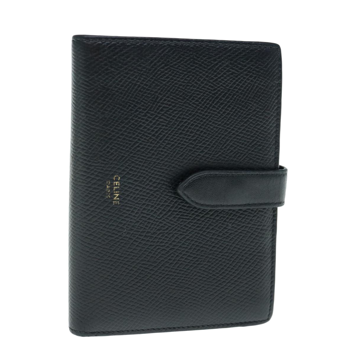 CELINE Wallet Leather Black hk1002