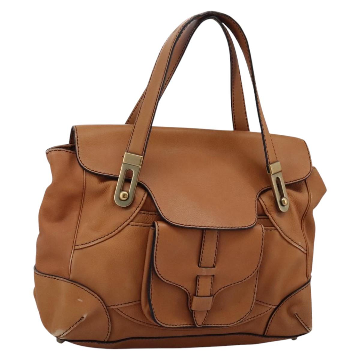 Chloe Shoulder Bag Leather Brown hk2103