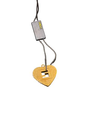 Fendi Gold FF Heart Pendant