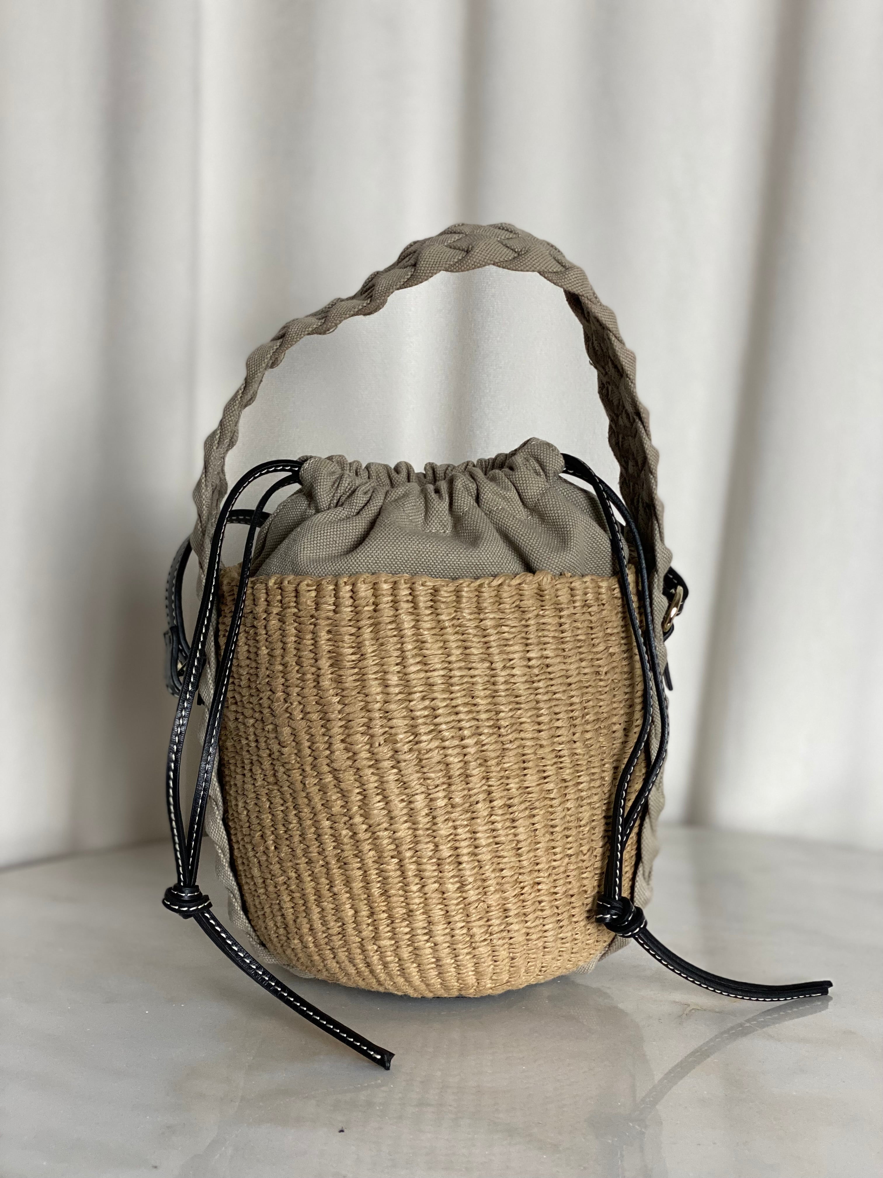 Chloe Bicolor Woody Basket Small Bag