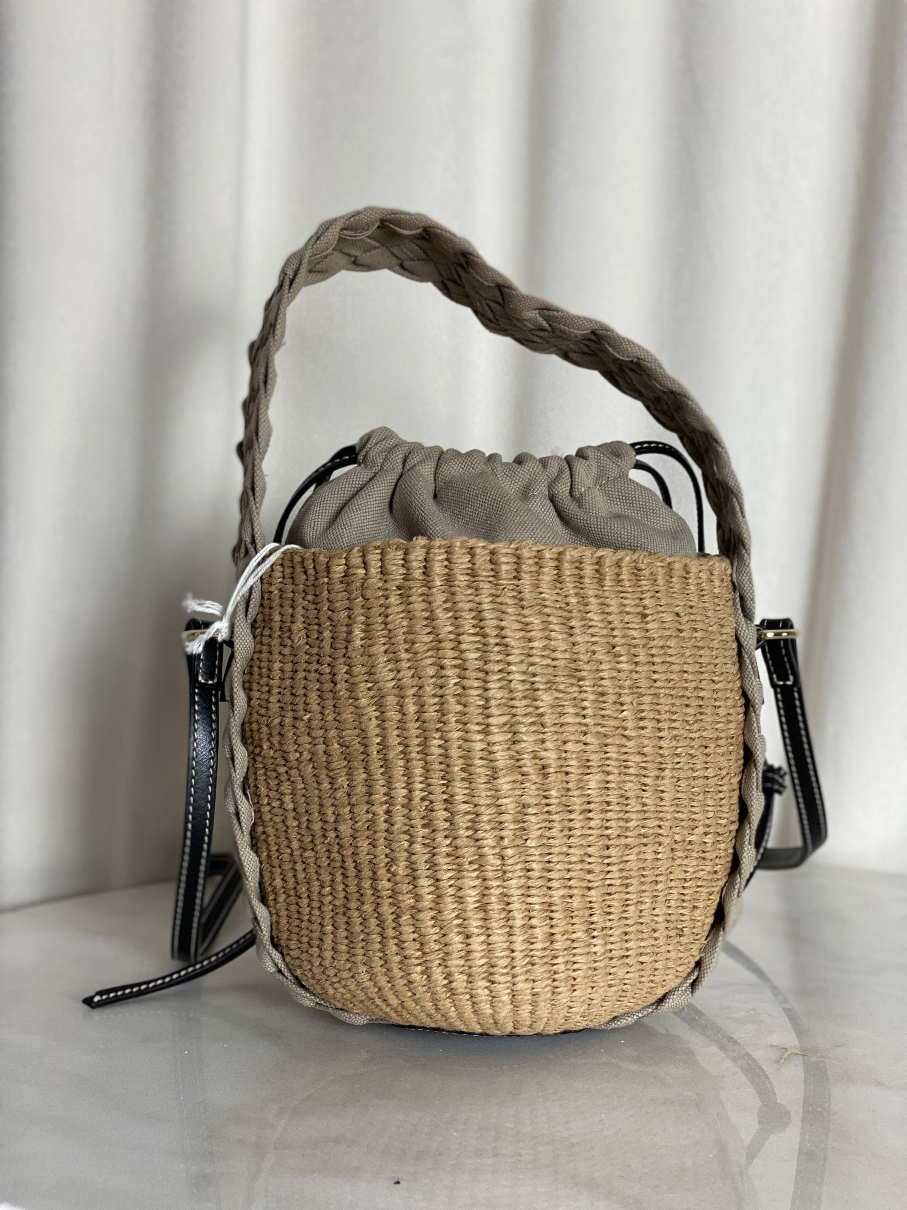 Chloe Bicolor Woody Basket Small Bag