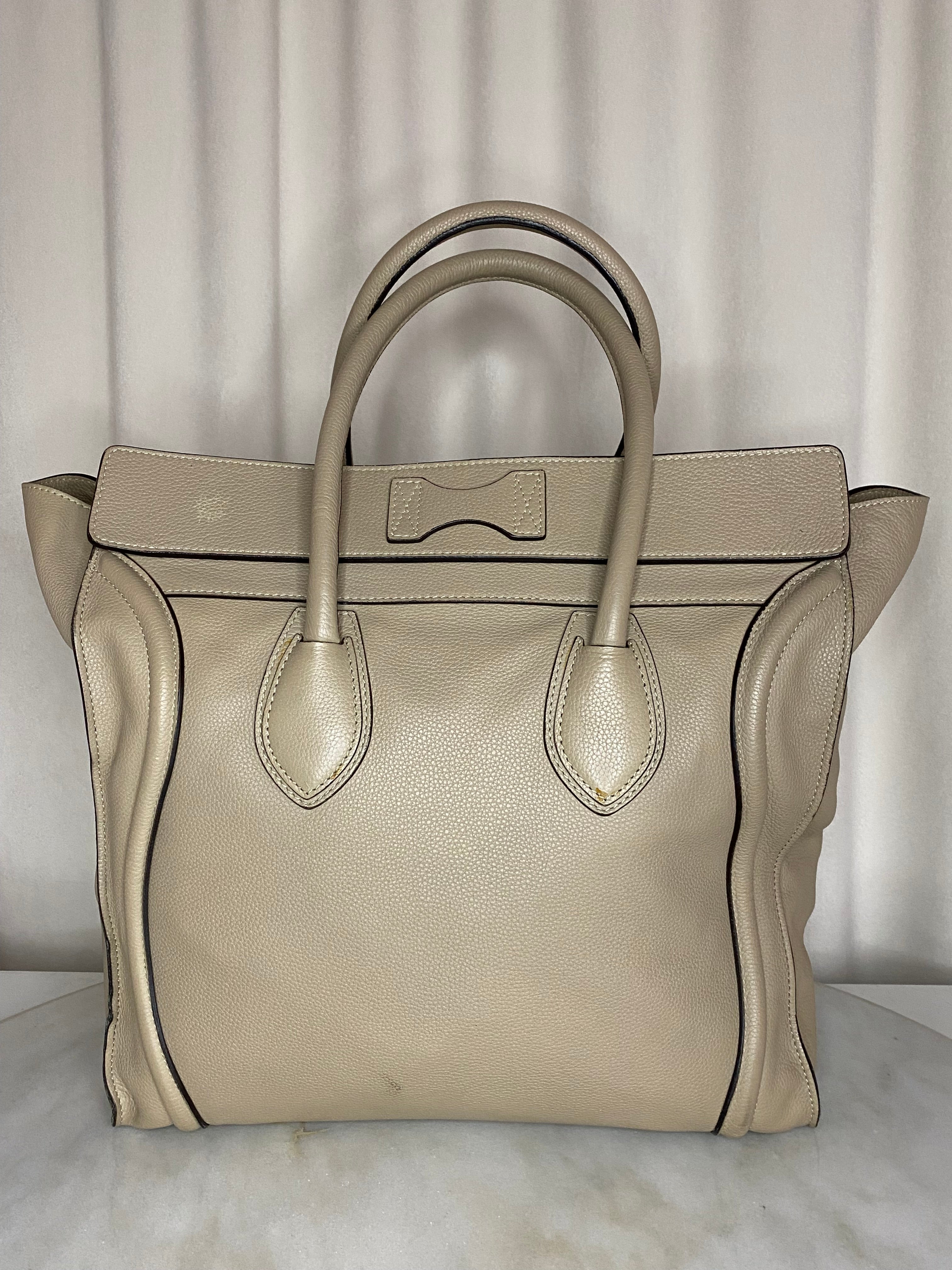 Celine Beige Medium Luggage Bag