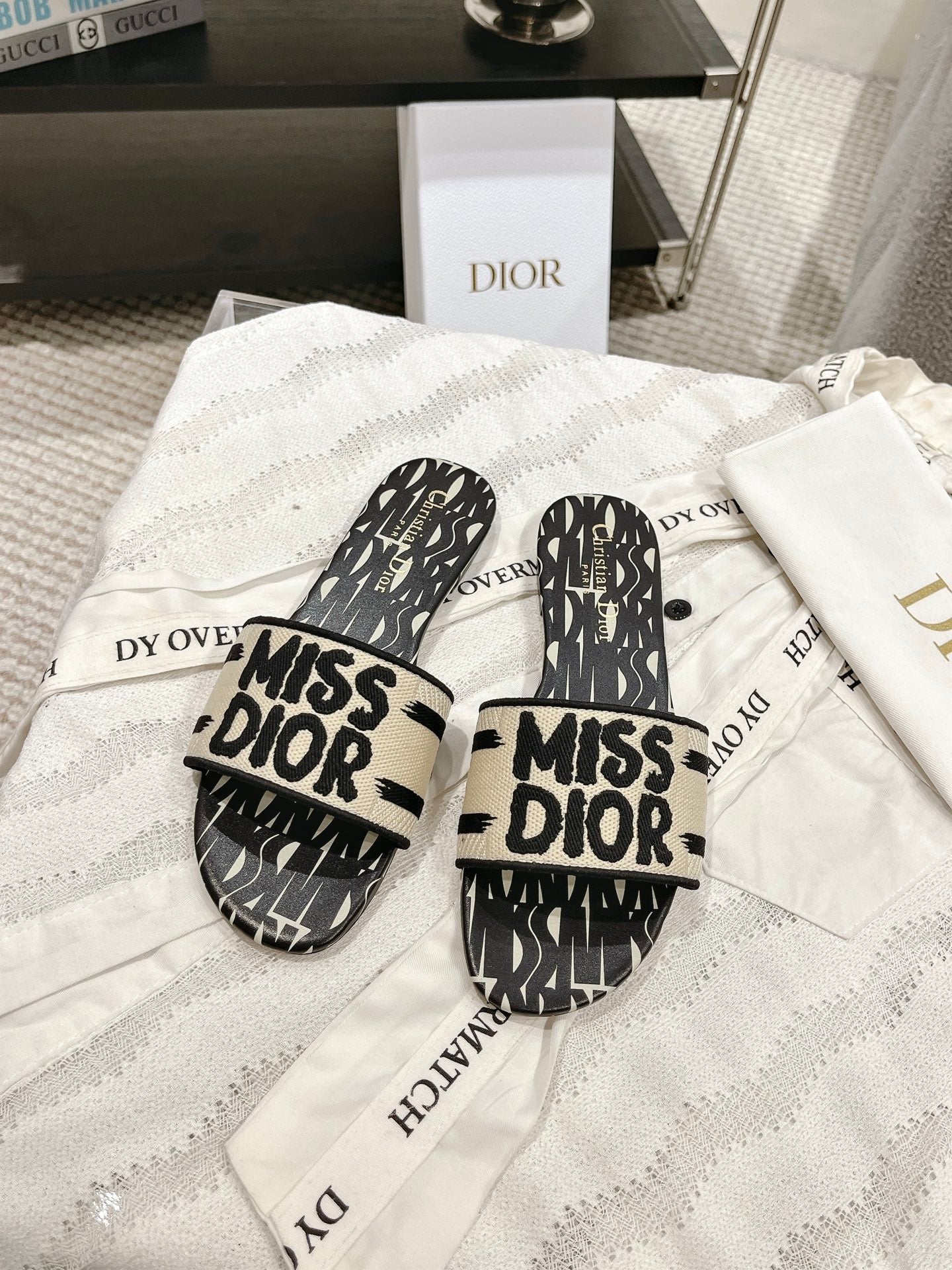 DIOR 25 Slippers Cotton Fabric 241434