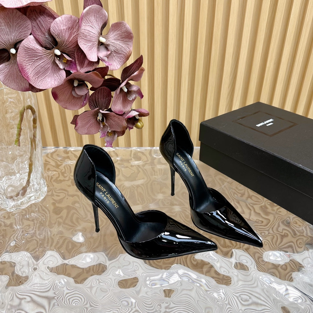 Saint Laurent SL STILETTO PUMP BLACK POLISHED CALFSKIN