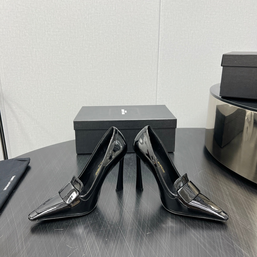 Saint Laurent D'ORSAY PUMPS IN BLACK GLOSSY CALFSKIN