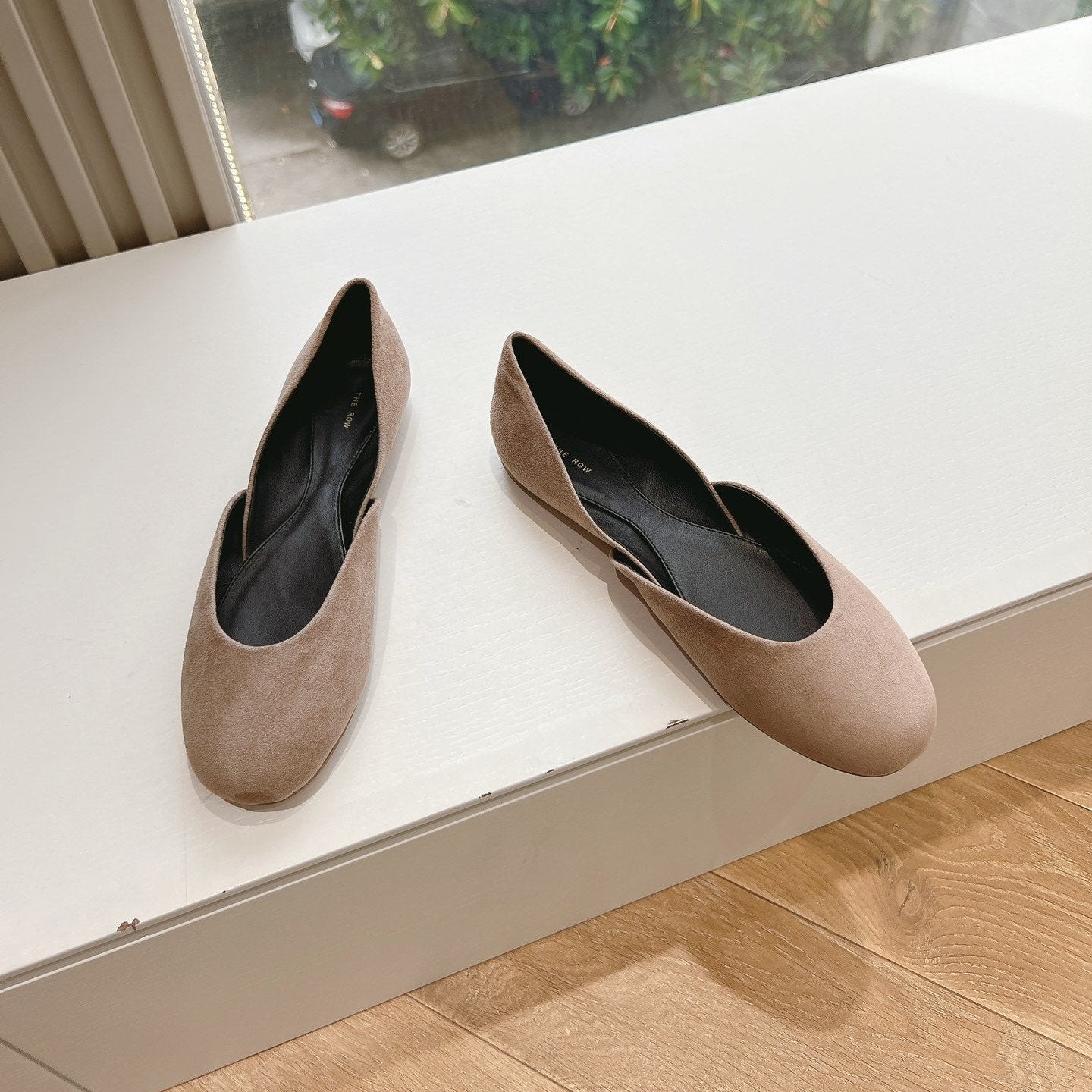 Saint Laurent SL GEMMA BALLET FLAT TAN SUEDE