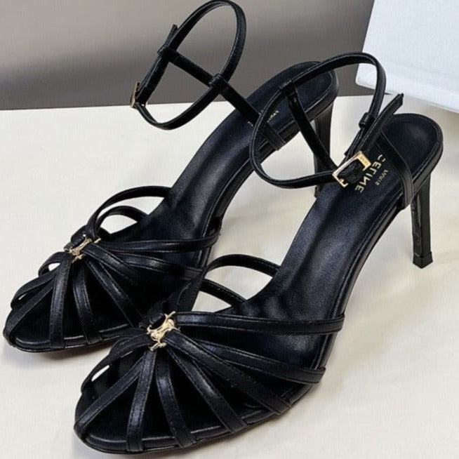 Celine RIOMPHE SANDAL IN LAMBSKIN BLACK