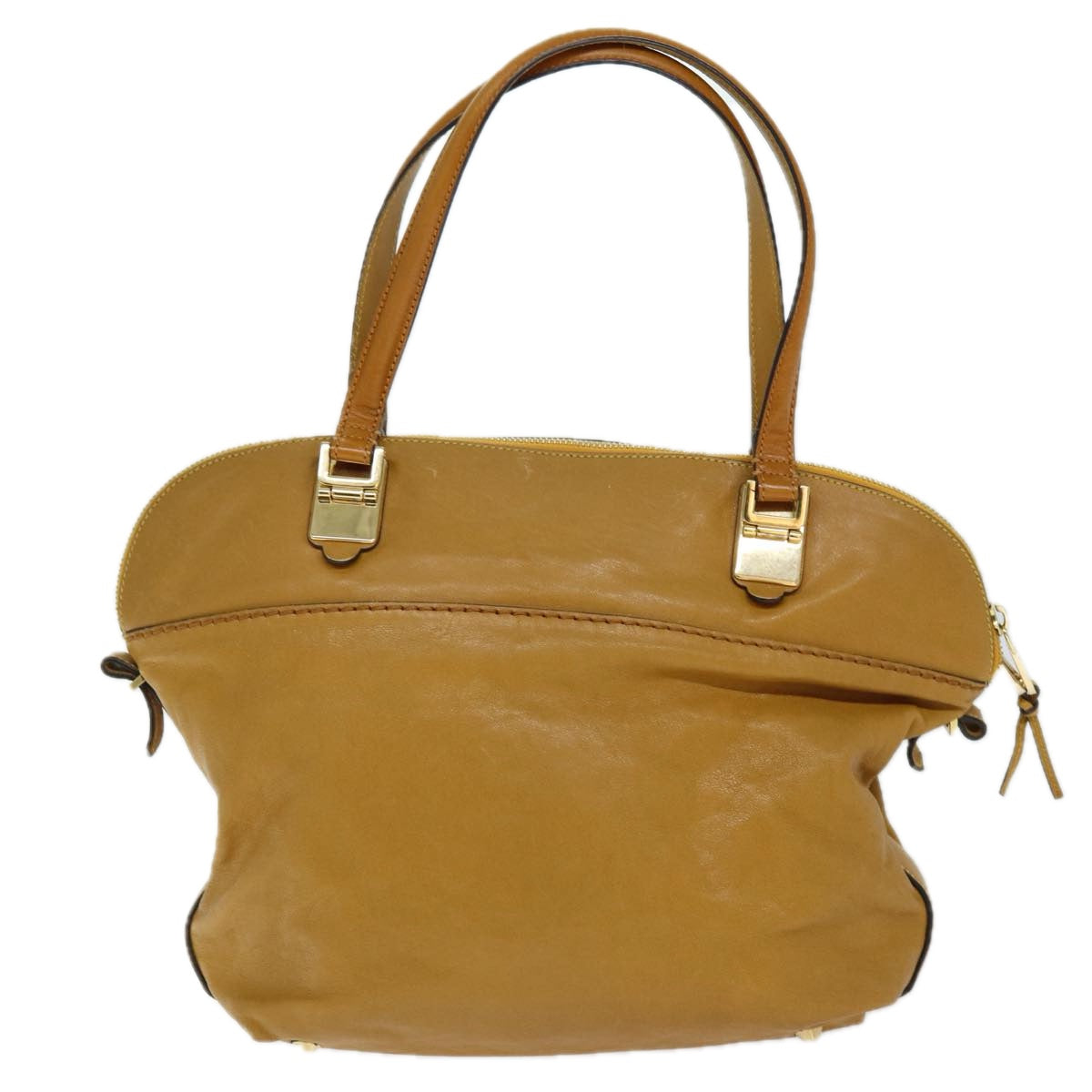 Chloe Angie Hand Bag Leather Beige ki4414