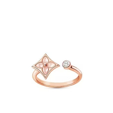 Louis Vuitton STAR 1 DIAMOND PINK MOP PINK GOLD RING