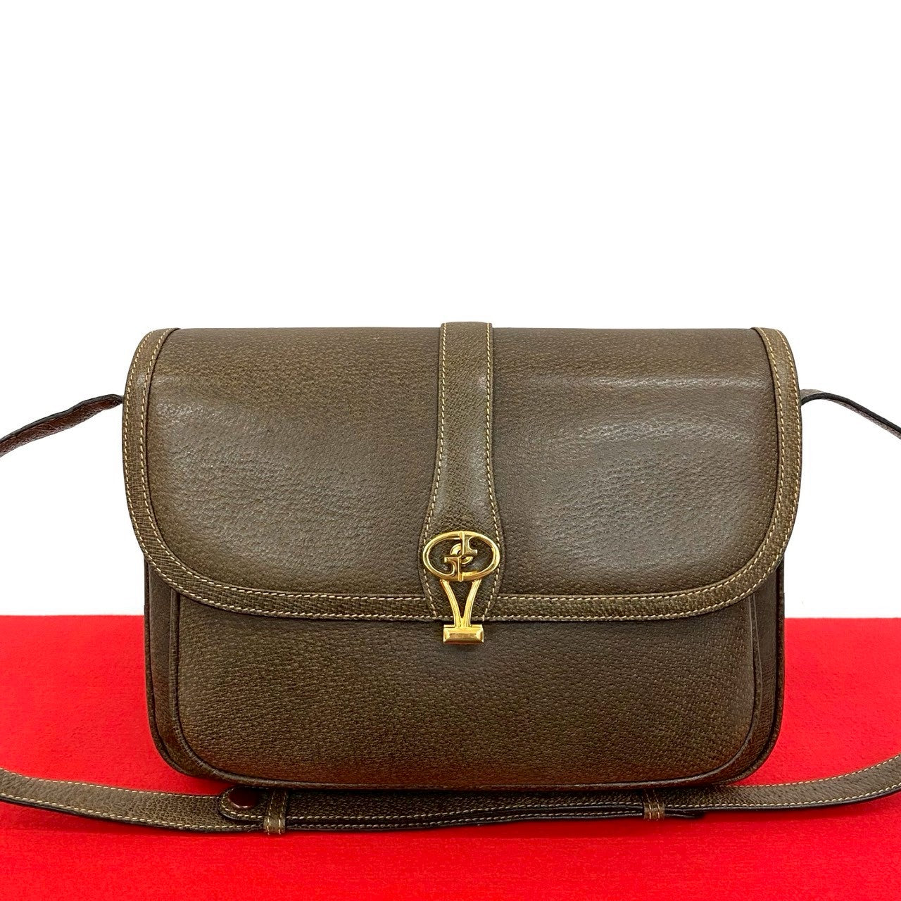 Gucci Old Gucci Leather Shoulder Bag