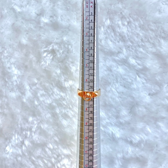 HERMES Collier de Chien rose gold ring