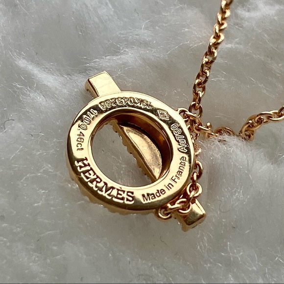 HERMES Finesse pendant 750gold&diamond necklace