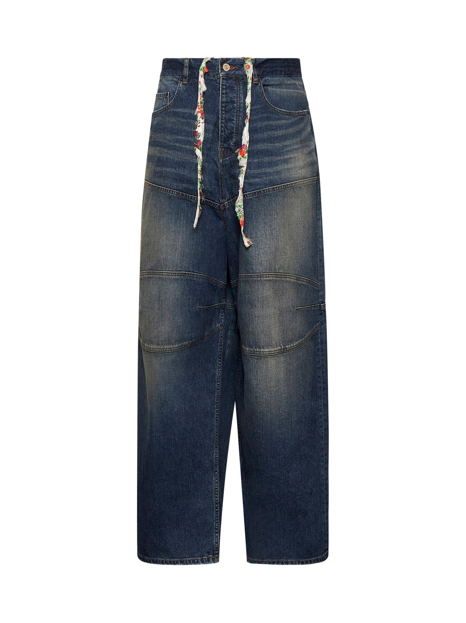 Balenciaga Men Blue Denim George V Baggy Jeans