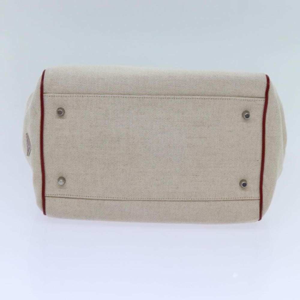 Beige Canvas Prada Handbag