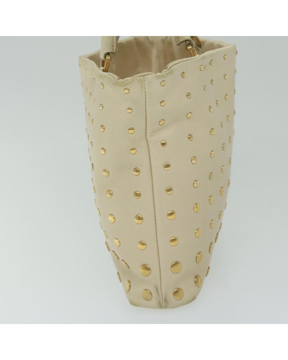 Beige Leather Prada Handbag