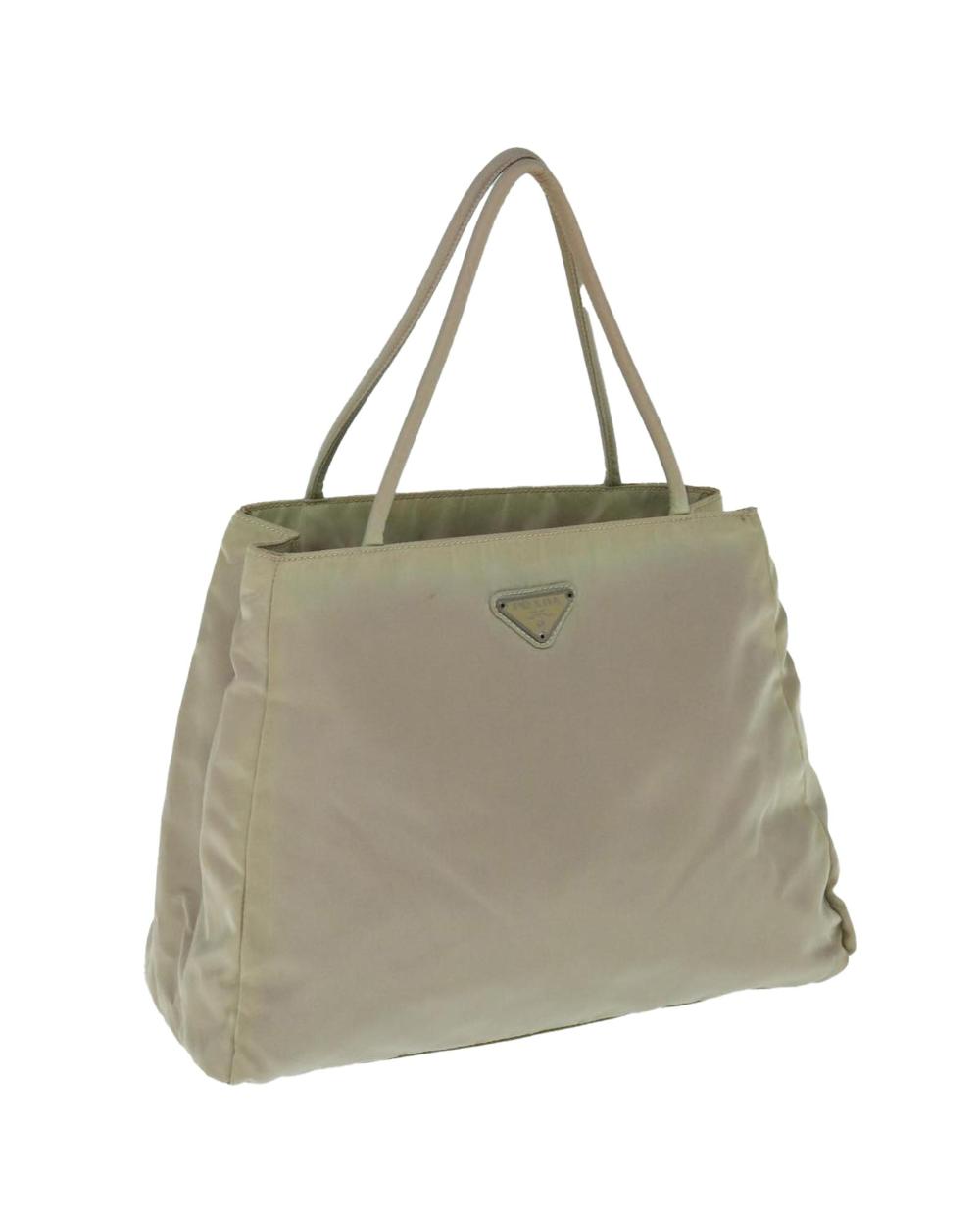 Beige Nylon Prada Handbag