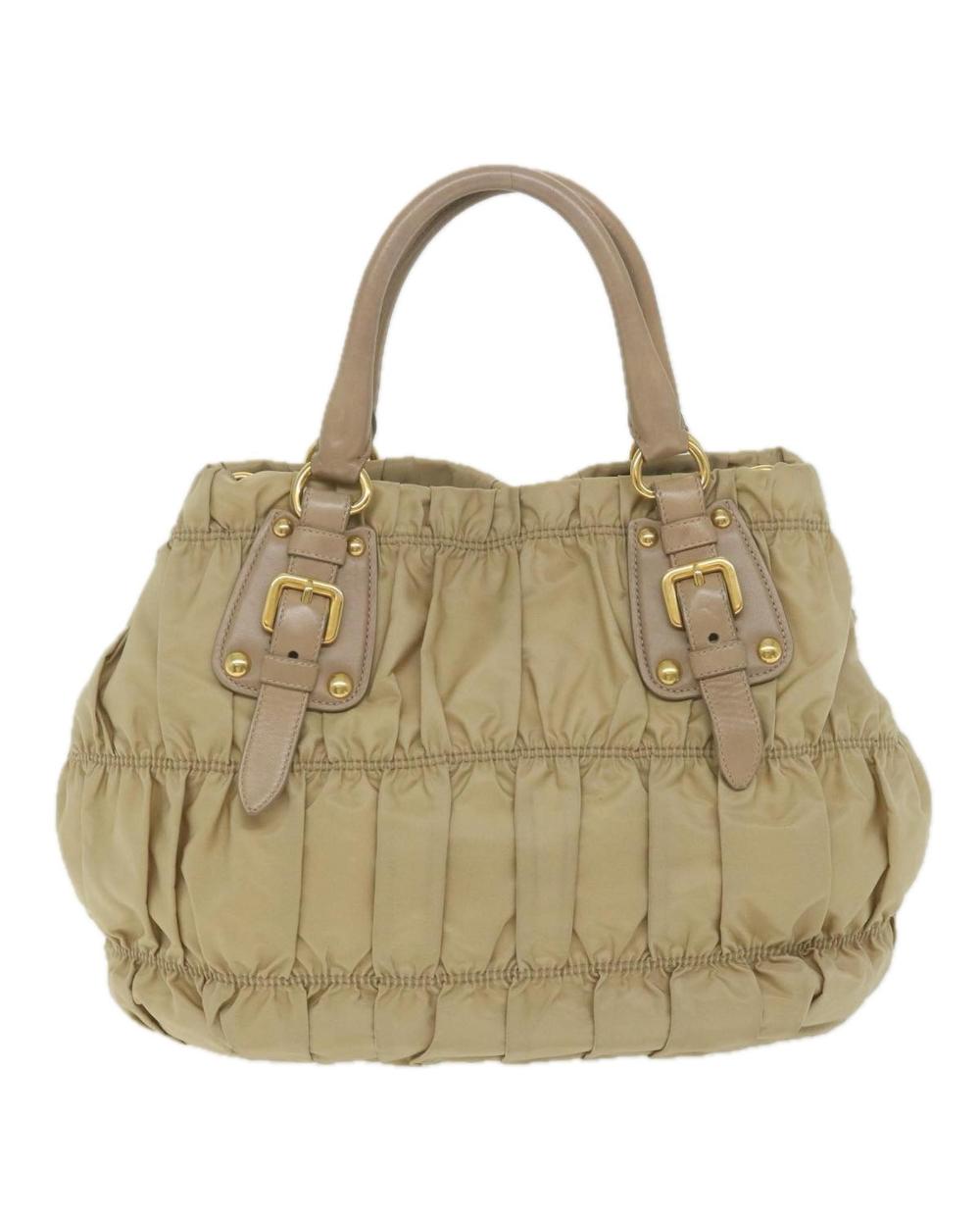 Beige Nylon Prada Handbag