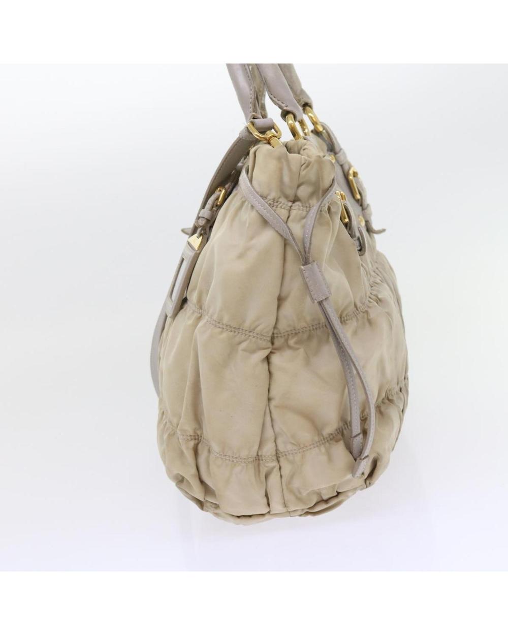 Beige Nylon Prada Handbag