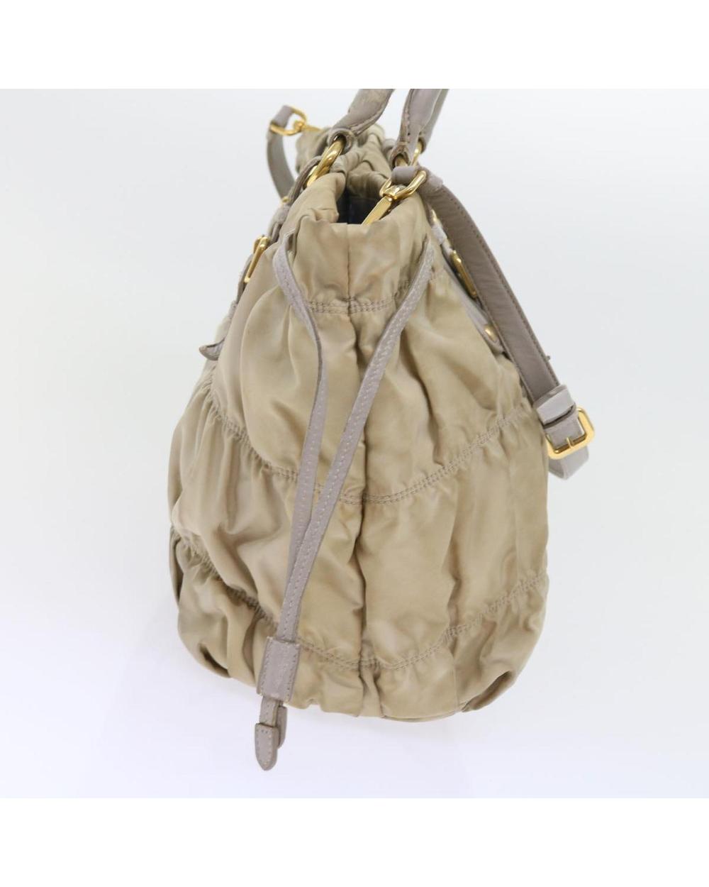 Beige Nylon Prada Handbag