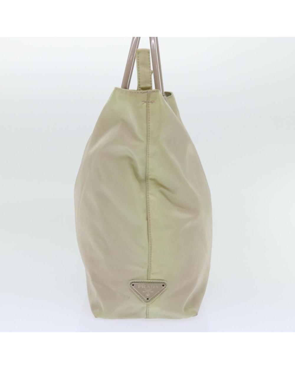 Beige Nylon Prada Handbag