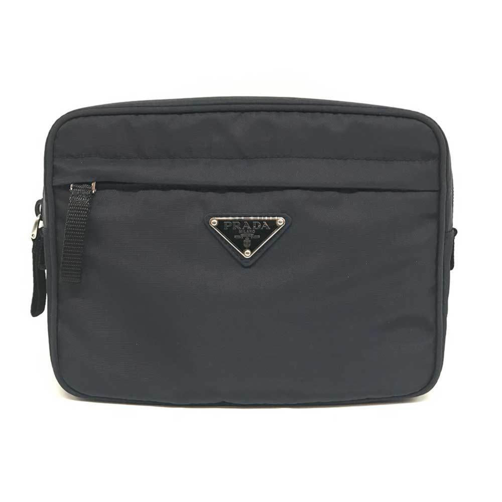 Black Fabric Prada Belt Bags