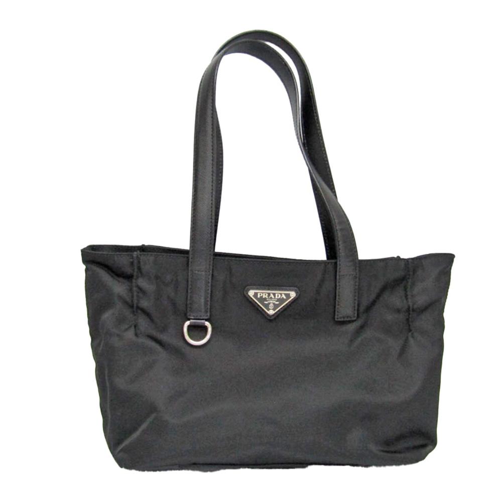 Black Fabric Prada Shoulder Bag