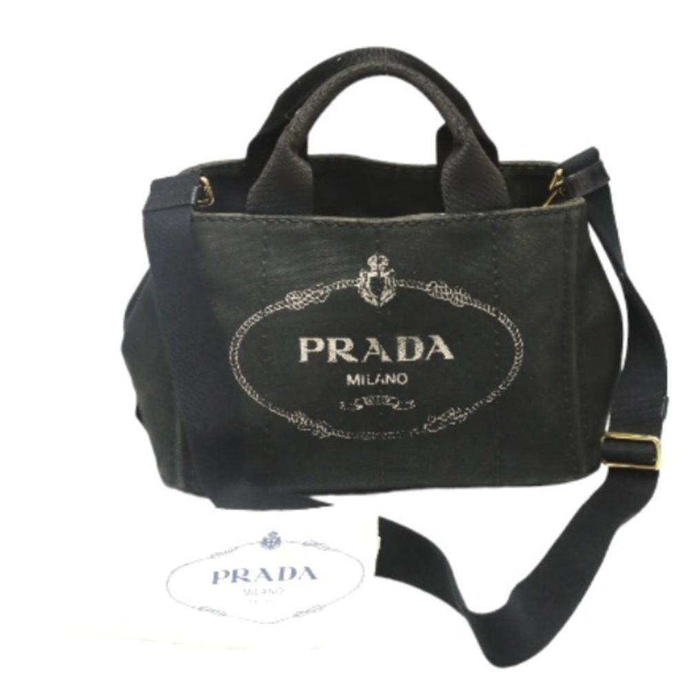 Black Leather Prada Handbag