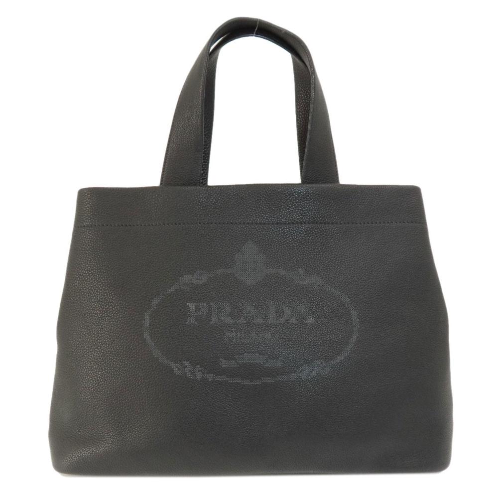 Black Leather Prada Tote