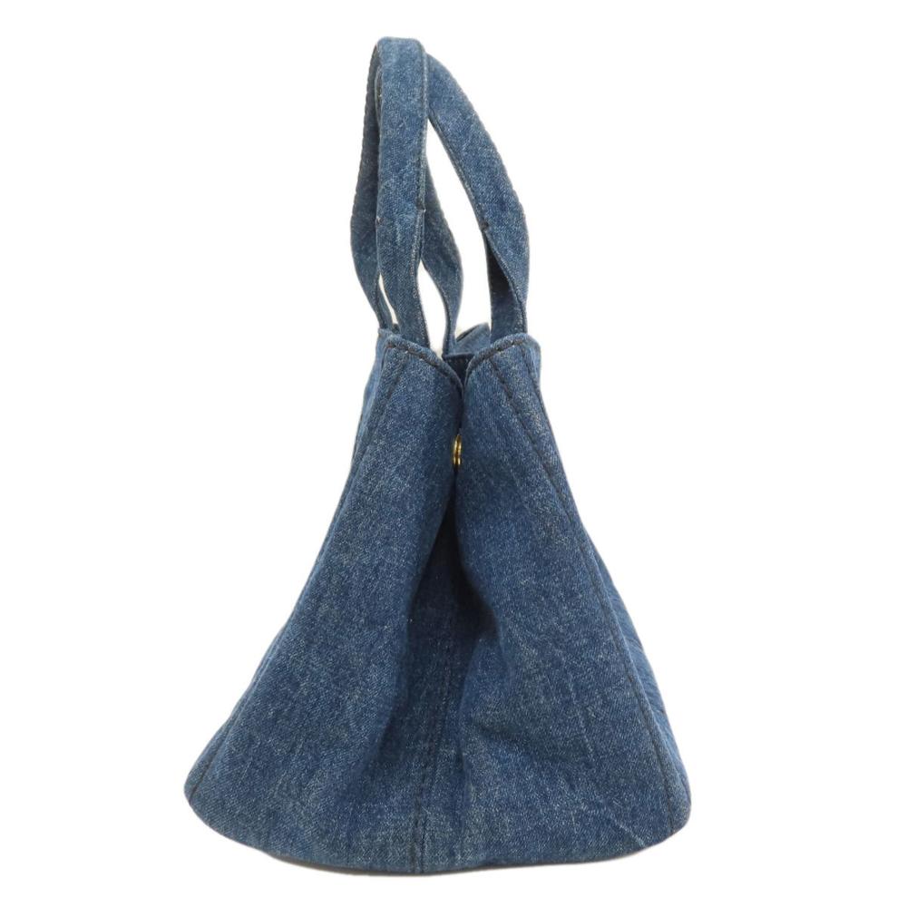 Blue Denim Prada Canapa Tote