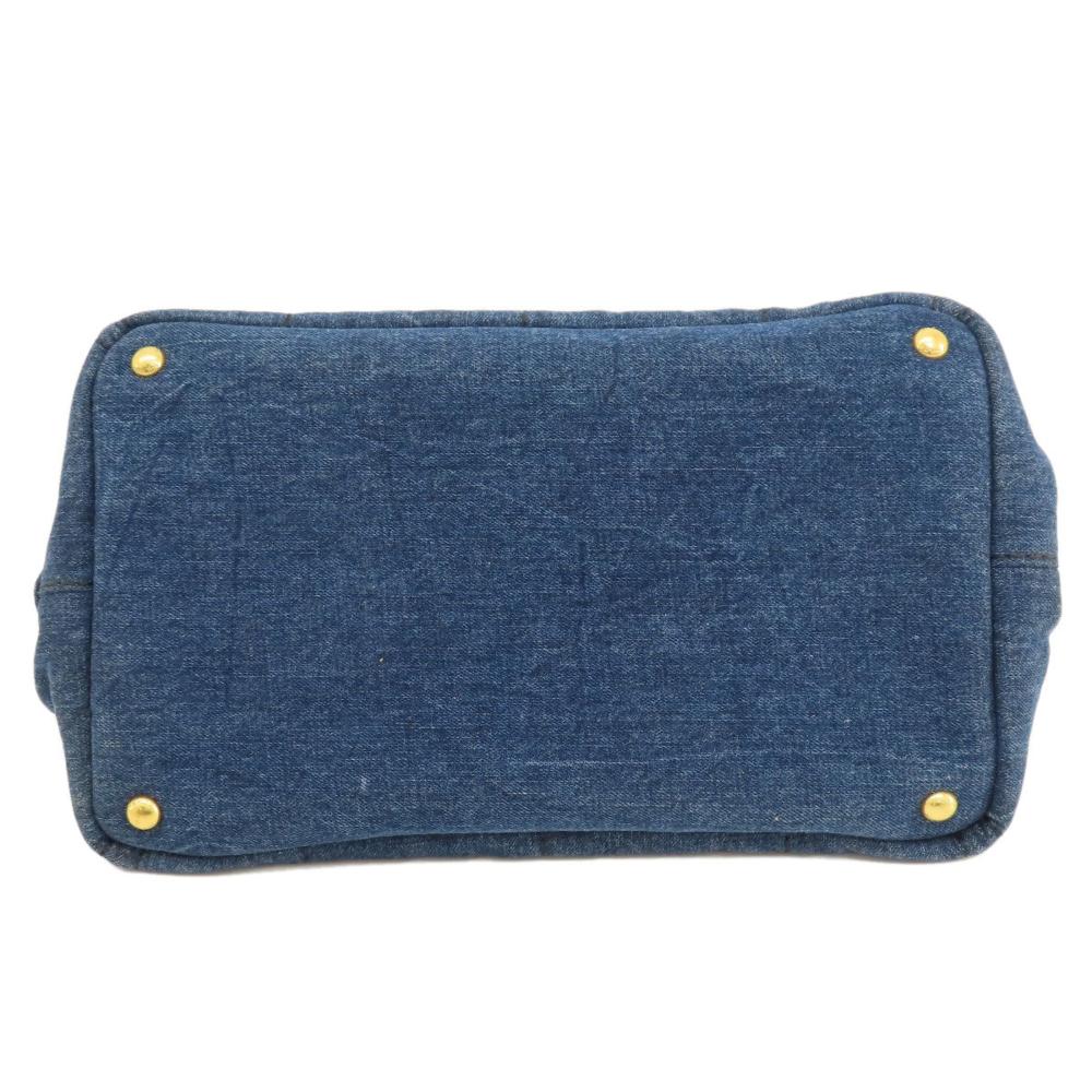 Blue Denim Prada Canapa Tote