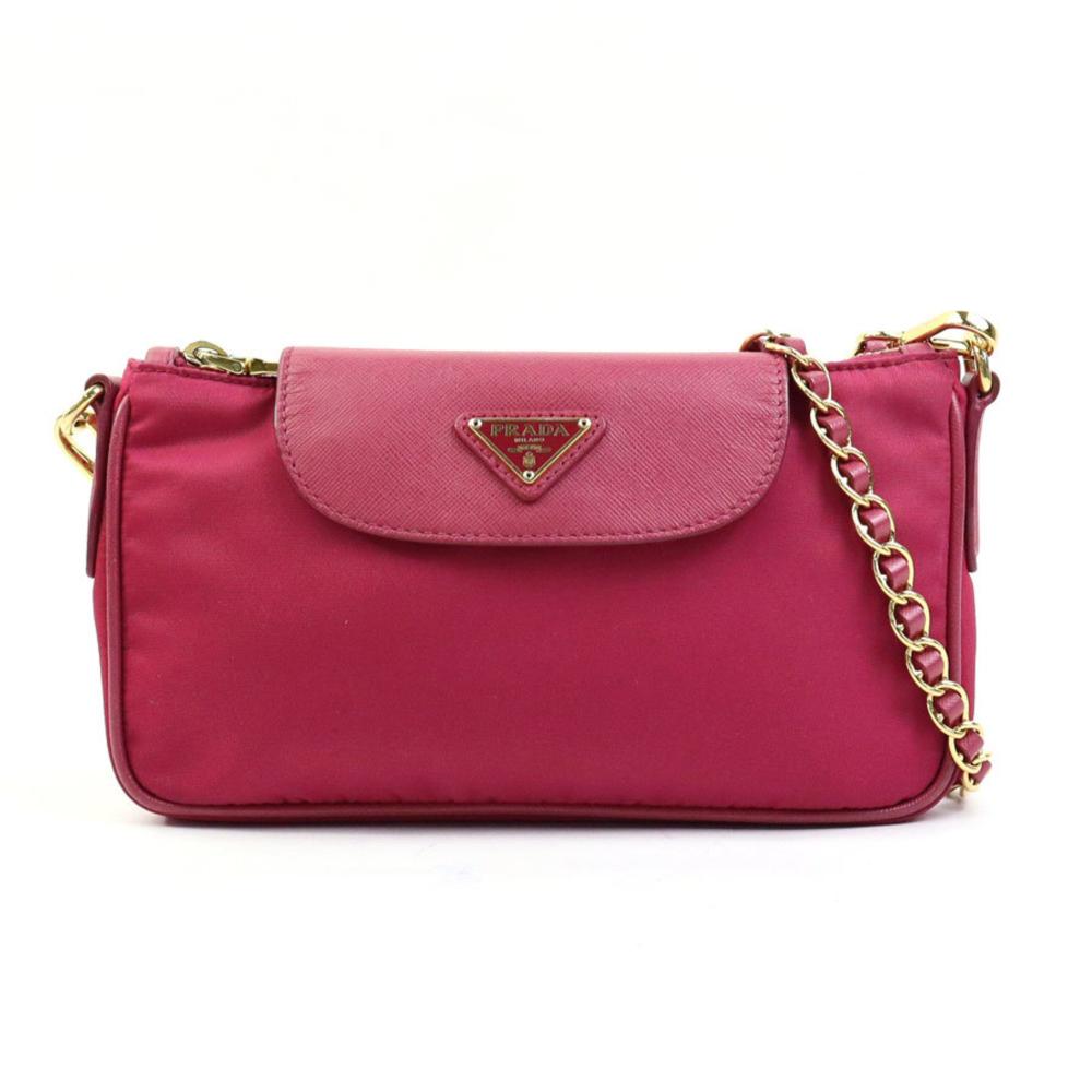 Pink Fabric Prada Shoulder Bag