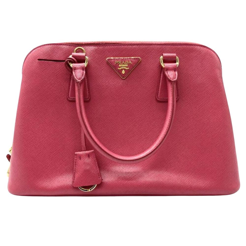Pink Leather Prada Tote