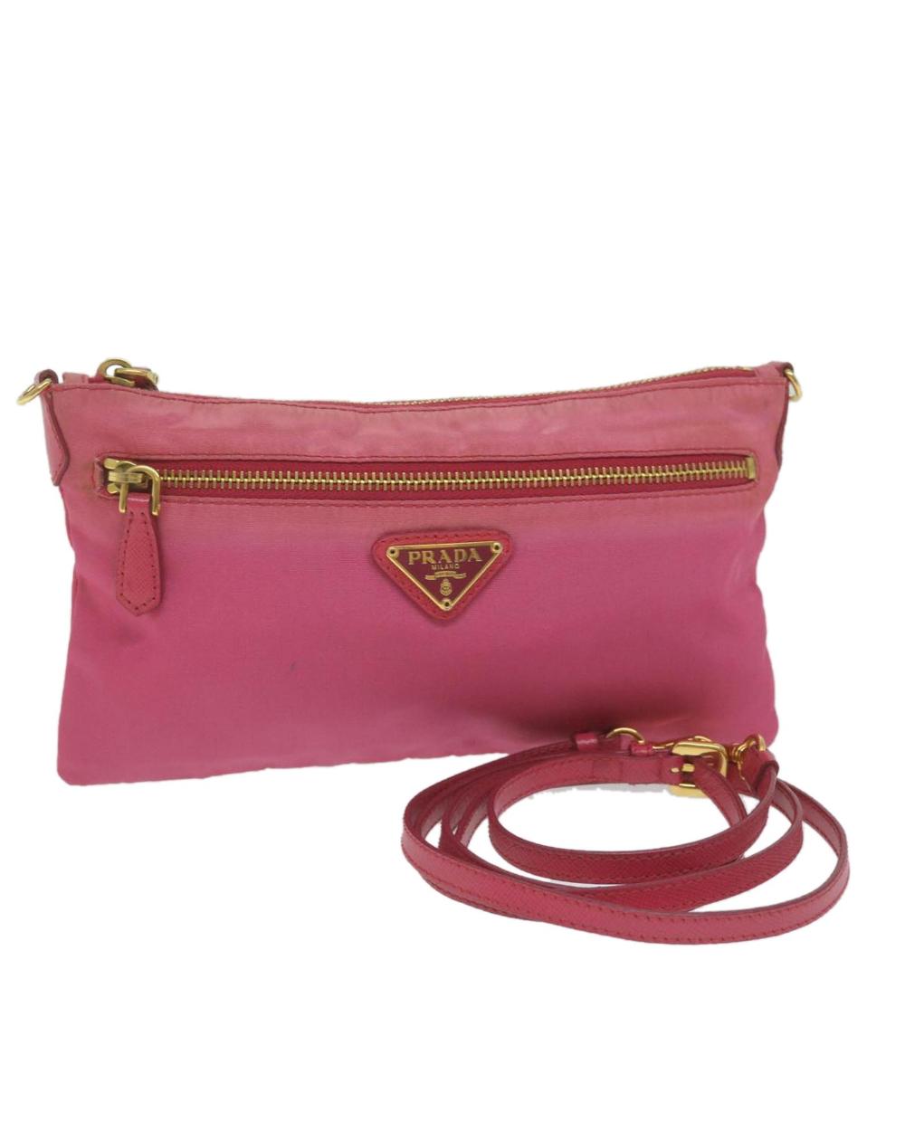 Pink Nylon Prada Shoulder Bag