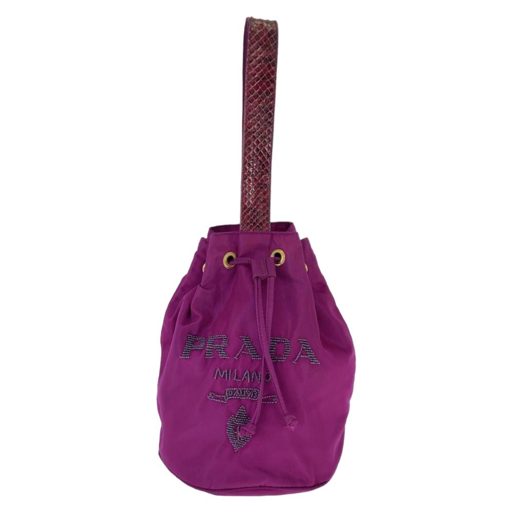 Purple Canvas Prada Handbag