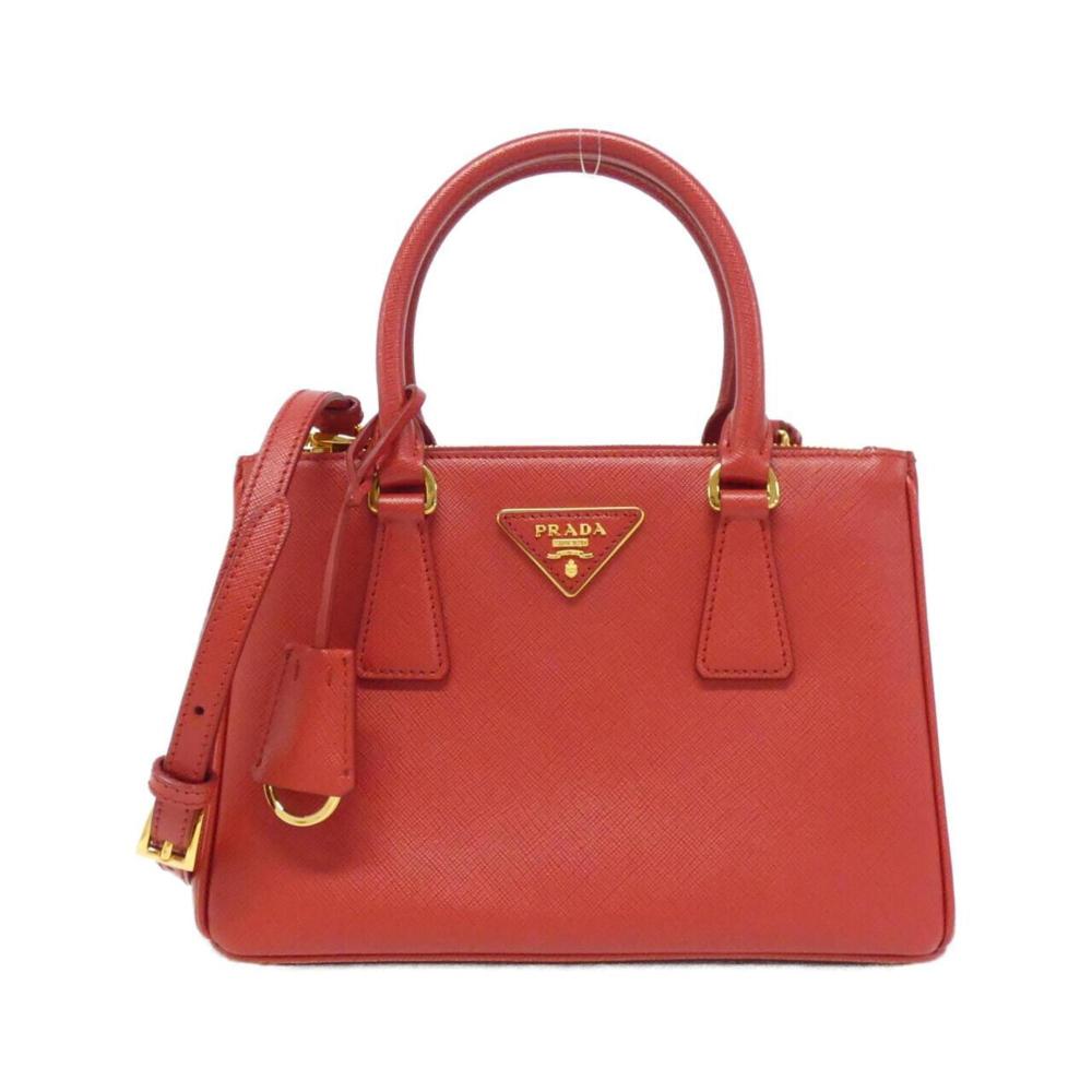 Red Fabric Prada Handbag