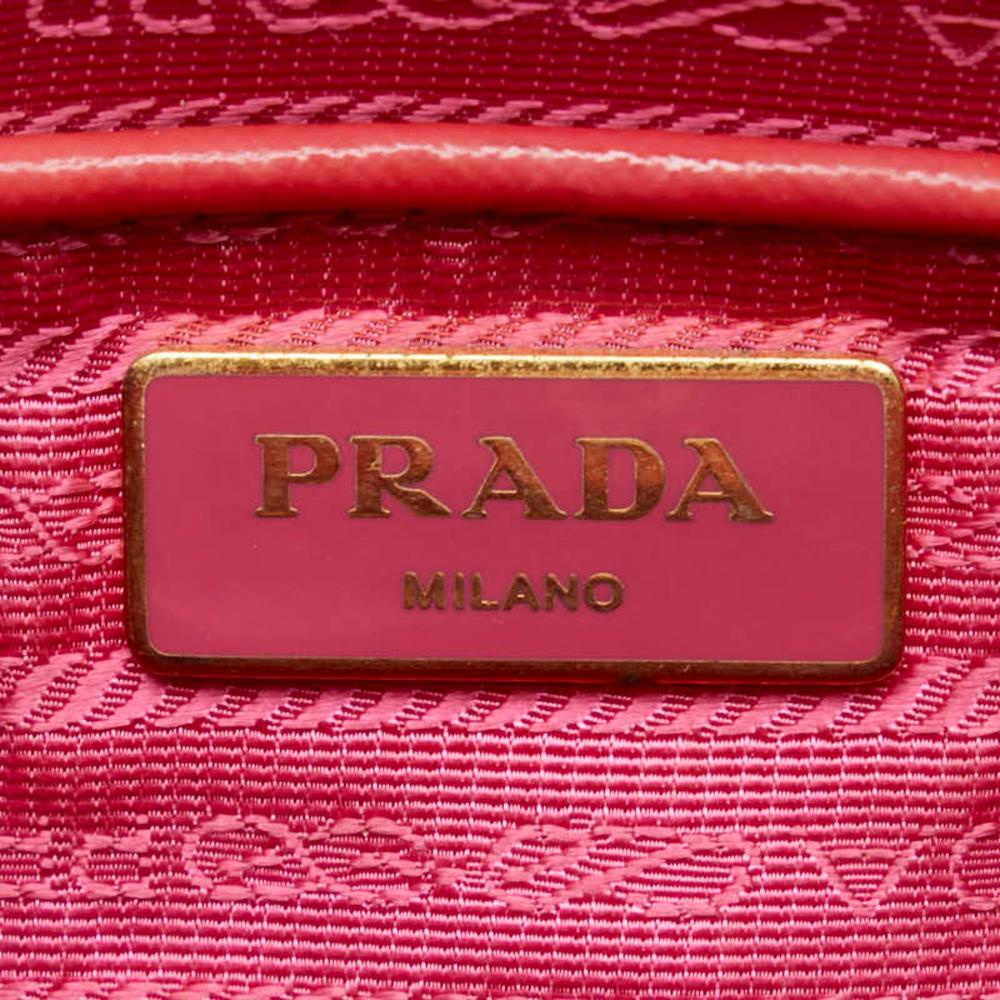 Red Leather Prada Handbag