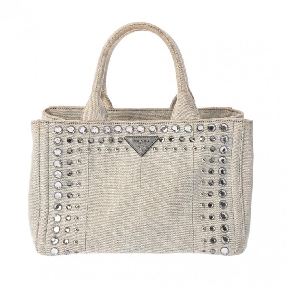 White Denim Prada Handbag