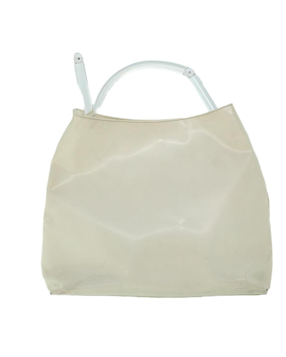 White Leather Prada Handbag
