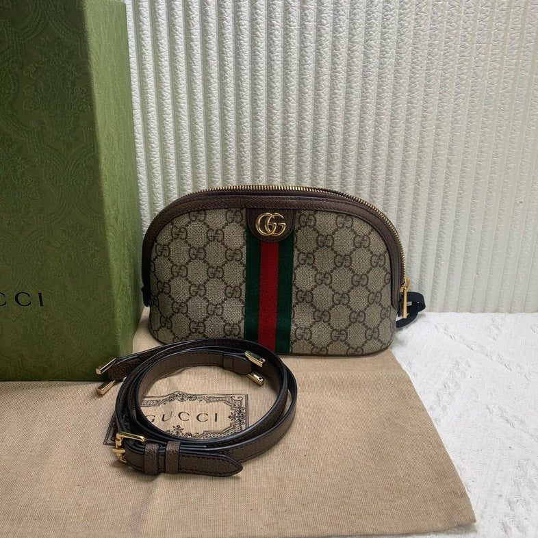 Gucci GG Marmont Ophidia Beige Shoulder Bag with Gifted Strap