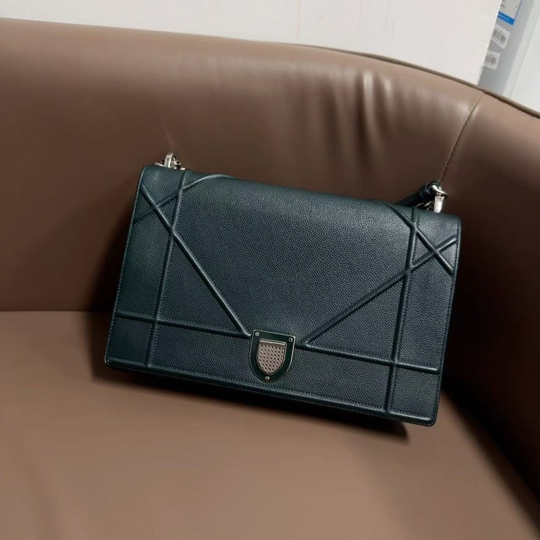 Dior Diorama Large Green Shoulder Bag