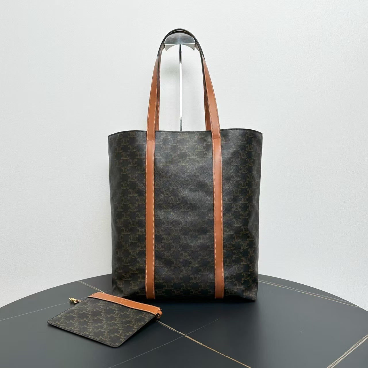 Celine  Tote Bag in Brown Canvas - Vintage Designer Handbag