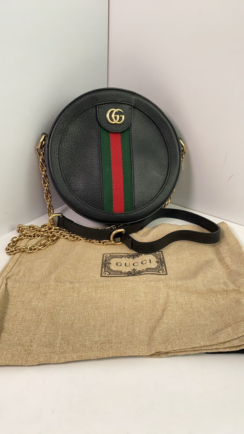 Gucci Ophidia Black Leather Crossbody Bag,