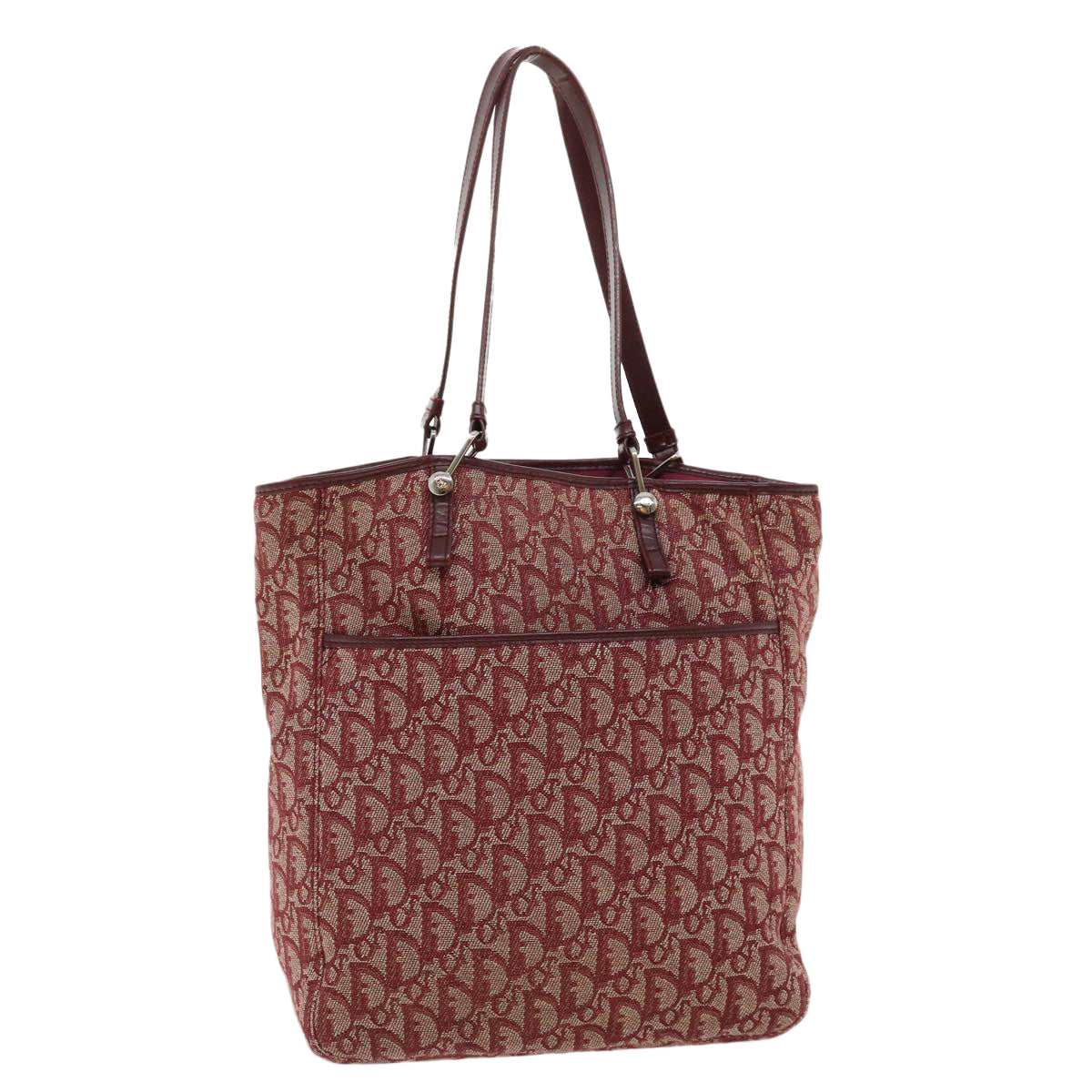 CHRISTIAN DIOR Trotter Canvas Tote Bag Red tb175
