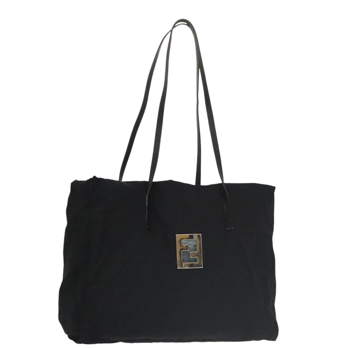 FENDI Zucca Canvas Tote Bag Silver Blackth5496