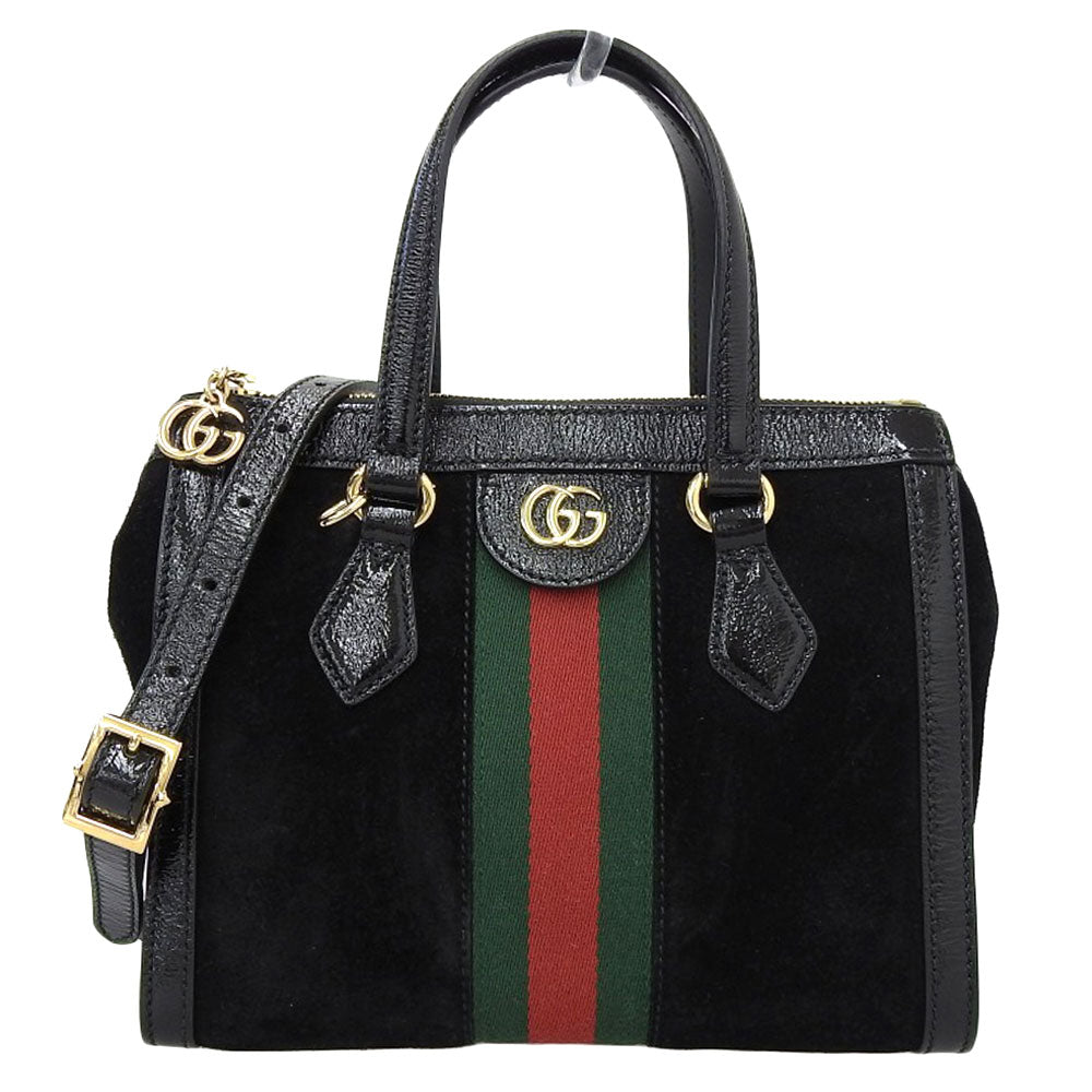 Gucci Ophidia Suede Handbag Black