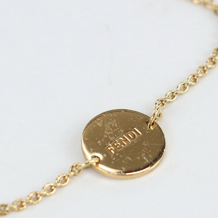 FENDI 8AG761 6DM F0890 Bracelet F is Fendi metal/Rhinestone gold Women