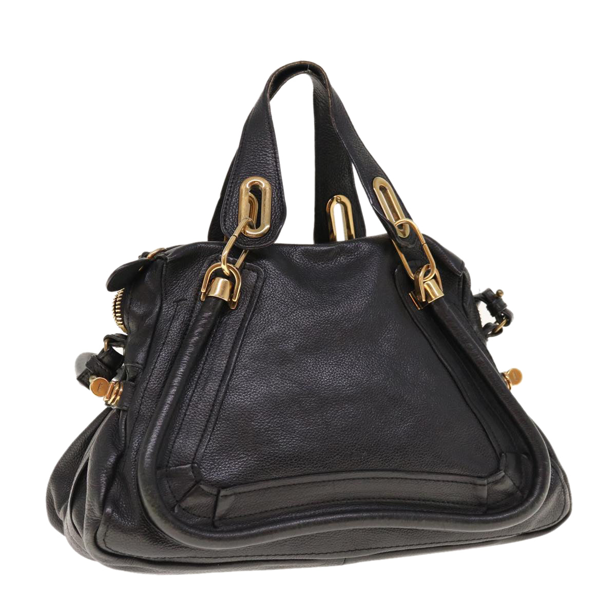 Chloe Paraty Shoulder Bag Leather 2way Black 03 11 50 yk10156