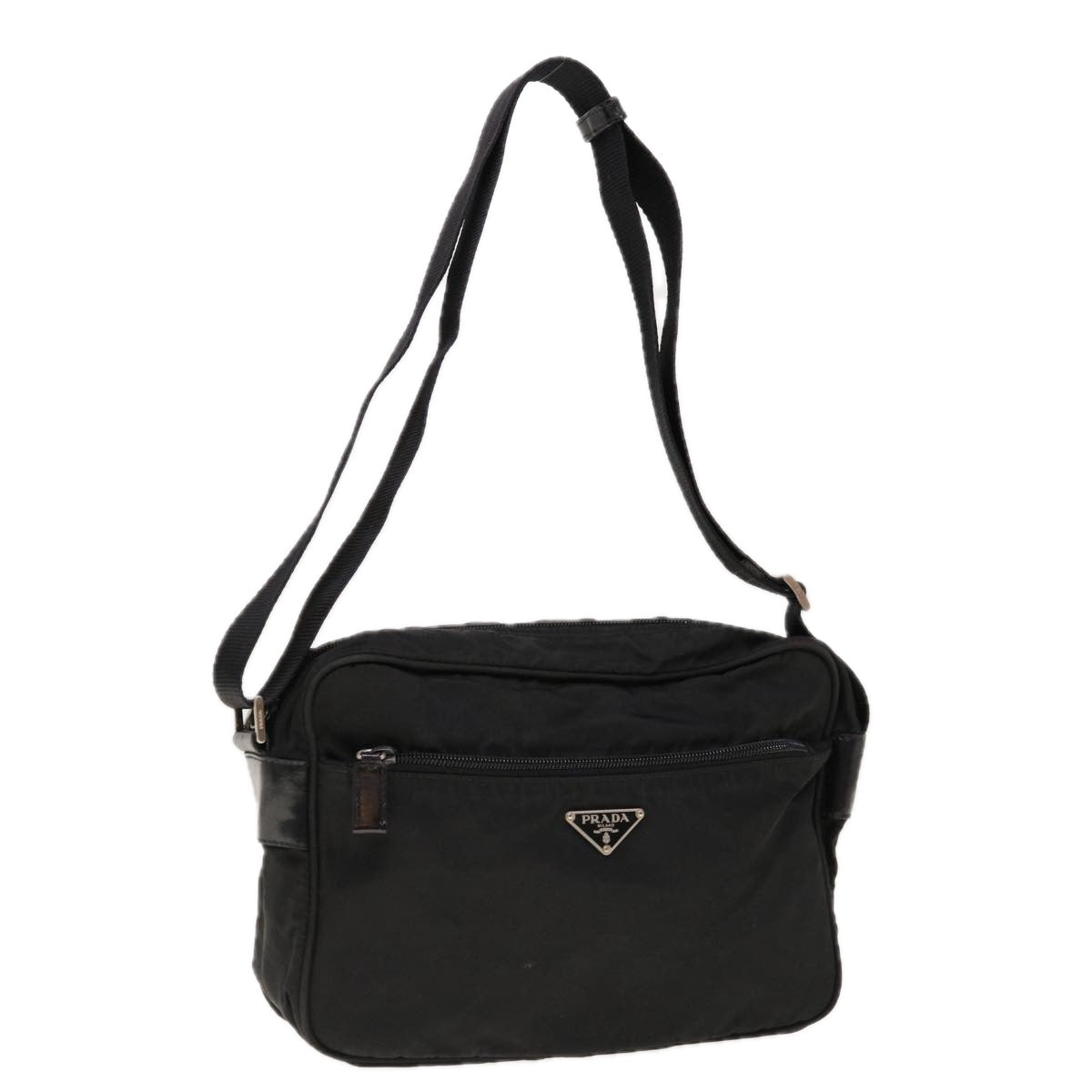 PRADA Shoulder Bag Nylon Black yk10332
