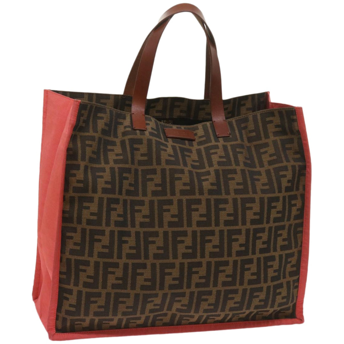 FENDI Zucca Canvas Tote Bag Black Brownyk10891