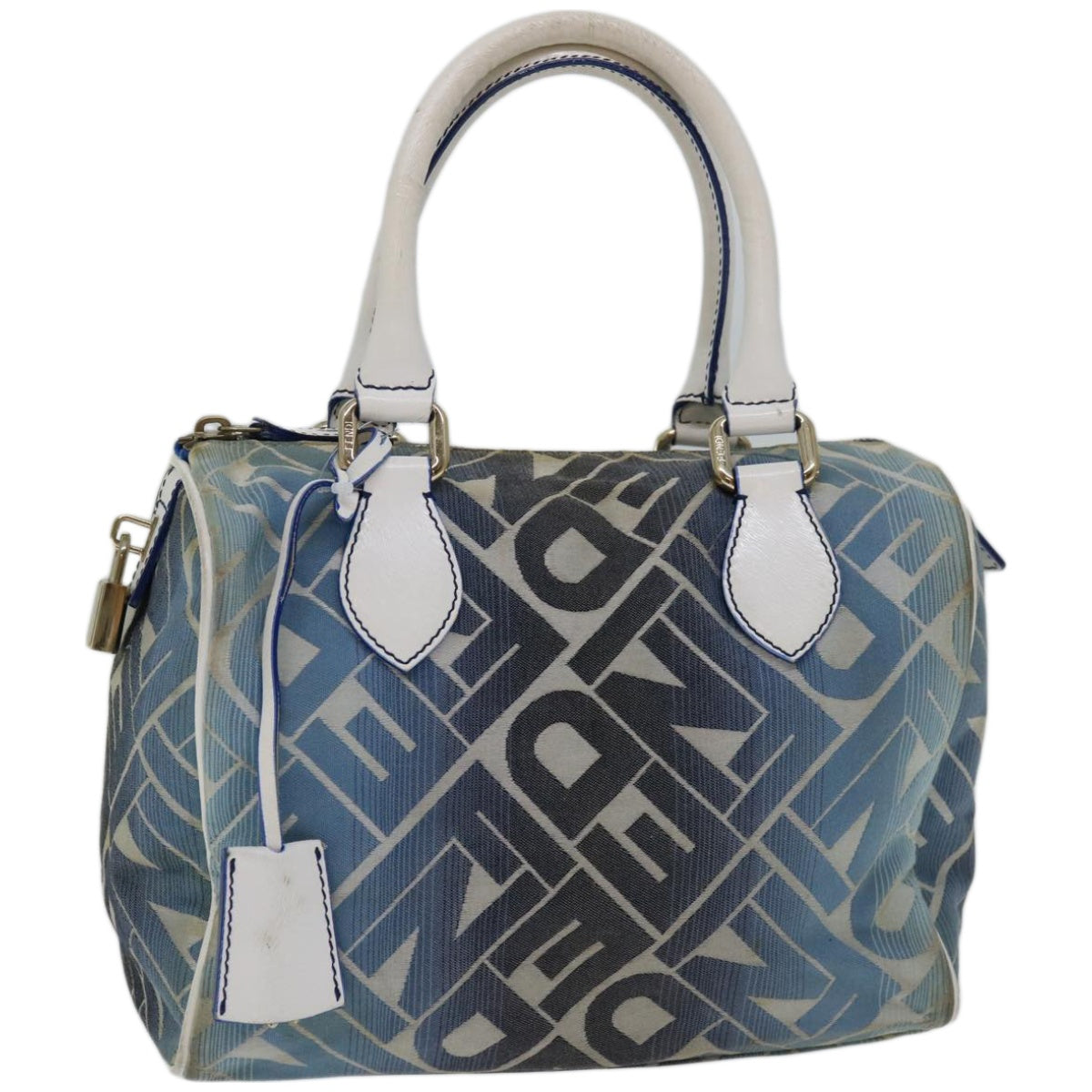 FENDI Mini Boston Bag Canvas Blueyk10944